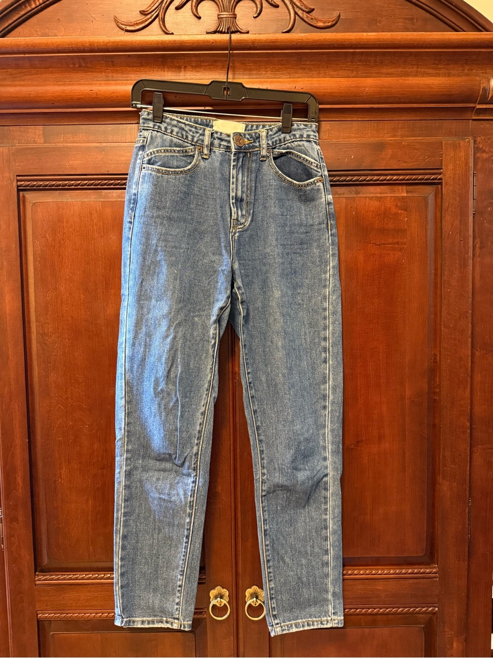 One Teaspoon Women's Slim Straight Light Blue Denim Jeans